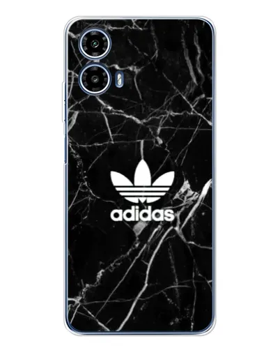 Чехол для Motorola Moto G35 с картинкой «Белый мрамор Adidas»