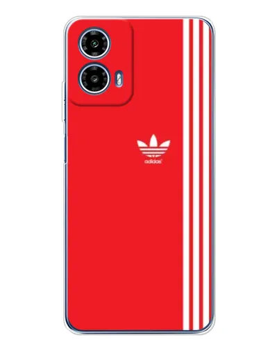 Чехол для Motorola Moto G35 с картинкой «Красный минимализм Adidas»