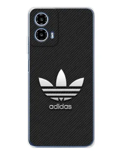 Чехол для Motorola Moto G35 с картинкой «Adidas Карбоновая текстура»