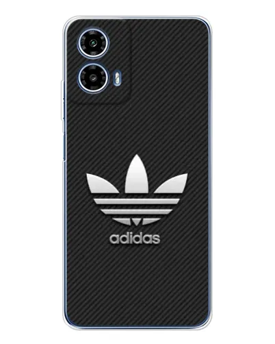 Чехол для Motorola Moto G35 с картинкой «Adidas Карбоновая текстура»