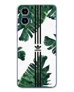 Чехол для Motorola Moto G35 с картинкой «Пальмовые листья адидас»