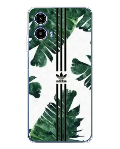 Чехол для Motorola Moto G35 с картинкой «Пальмовые листья адидас»