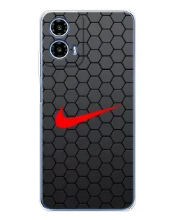 Чехол для Motorola Moto G35 с картинкой «Nike — карбоновая сетка» Чехол для Motorola Moto G35 с картинкой «Nike — карбоновая сетка»