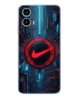 Чехол для Motorola Moto G35 с картинкой «Техногенный стиль Nike»
