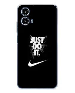 Чехол для Motorola Moto G35 с картинкой «Текстовый принт Nike»