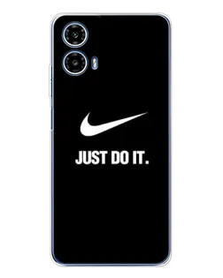 Чехол для Motorola Moto G35 с картинкой «Классический принт Nike»