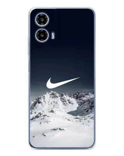 Чехол для Motorola Moto G35 с картинкой «Nike — зимние горы» Чехол для Motorola Moto G35 с картинкой «Nike — зимние горы»