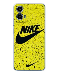 Чехол для Motorola Moto G35 с картинкой «Желтый текстурный Nike»