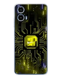Чехол для Motorola Moto G35 с картинкой «Nike — золотая искра»