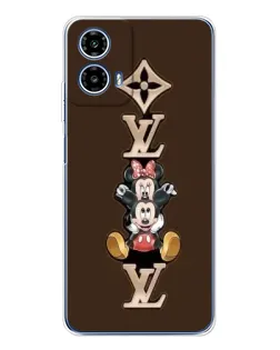 Чехол для Motorola Moto G35 с картинкой «LV и Микки Маус»