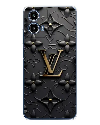 Чехол для Motorola Moto G35 с картинкой «Кожаная текстура LV»