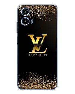 Чехол для Motorola Moto G35 с картинкой «LV — золотые искры»