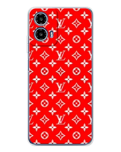 Чехол для Motorola Moto G35 с картинкой «Яркий паттерн LV»
