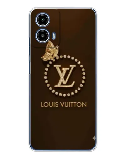 Чехол для Motorola Moto G35 с картинкой «LV — золотая печать»