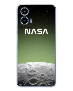 Чехол для Motorola Moto G35 с картинкой «NASA — лунный градиент»