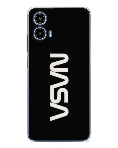 Чехол для Motorola Moto G35 с картинкой «NASA — вертикальный логотип»