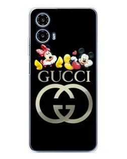 Чехол для Motorola Moto G35 с картинкой «Gucci — герои Disney»