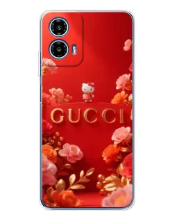 Чехол для Motorola Moto G35 с картинкой «Gucci — золотой сад»