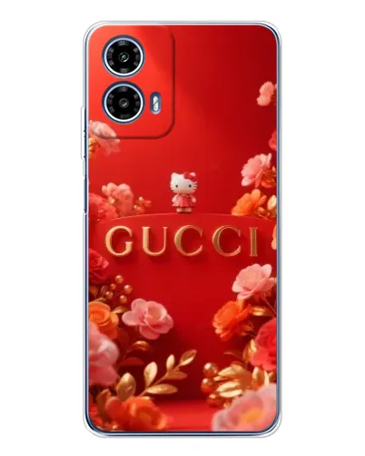 Чехол для Motorola Moto G35 с картинкой «Gucci — золотой сад»