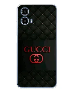 Чехол для Motorola Moto G35 с картинкой «Gucci — стеганый черный»