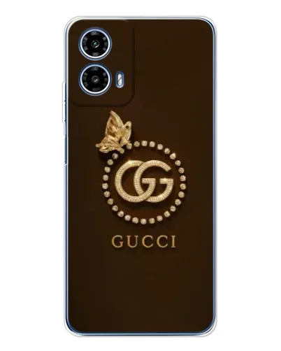 Чехол для Motorola Moto G35 с картинкой «Gucci — золотая бабочка»