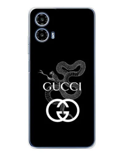 Чехол для Motorola Moto G35 с картинкой «Gucci — серебряная змея»