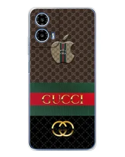 Чехол для Motorola Moto G35 с картинкой «Gucci — брендированный десерт»