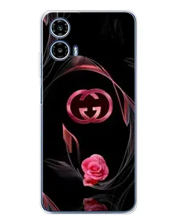 Чехол для Motorola Moto G35 с картинкой «Gucci — неоновая роза»