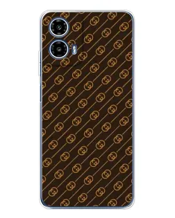 Чехол для Motorola Moto G35 с картинкой «Gucci — золотые диагонали»