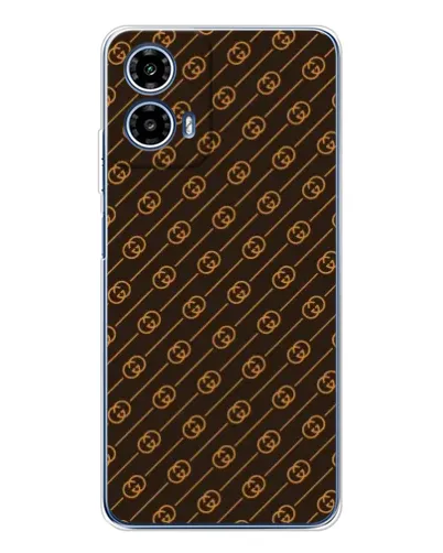 Чехол для Motorola Moto G35 с картинкой «Gucci — золотые диагонали»