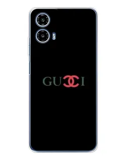 Чехол для Motorola Moto G35 с картинкой «Gucci — красный градиент»