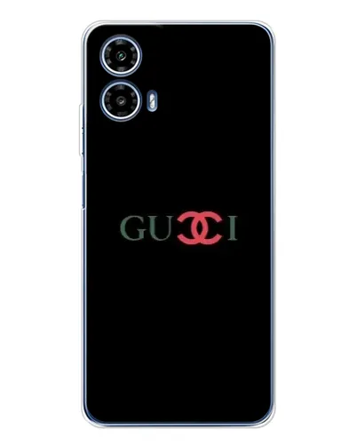 Чехол для Motorola Moto G35 с картинкой «Gucci — красный градиент»