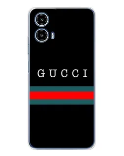 Чехол для Motorola Moto G35 с картинкой «Gucci — красный пояс»