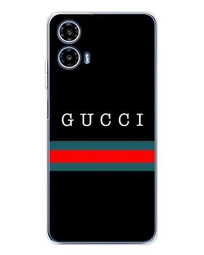 Чехол для Motorola Moto G35 с картинкой «Gucci — красный пояс»