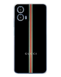 Чехол для Motorola Moto G35 с картинкой «Gucci — строгая линия»