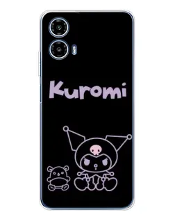 Чехол для Motorola Moto G35 с картинкой «Kuromi — черный минимализм» Чехол для Motorola Moto G35 с картинкой «Kuromi — черный минимализм»