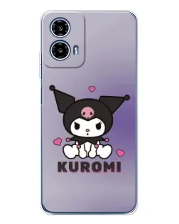 Чехол для Motorola Moto G35 с картинкой «Kuromi — фиолетовый арт»