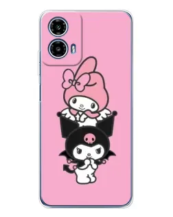 Чехол для Motorola Moto G35 с картинкой «My Melody и Kuromi»