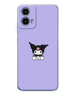 Чехол для Motorola Moto G35 с картинкой «Kuromi — фиолетовый минимализм»