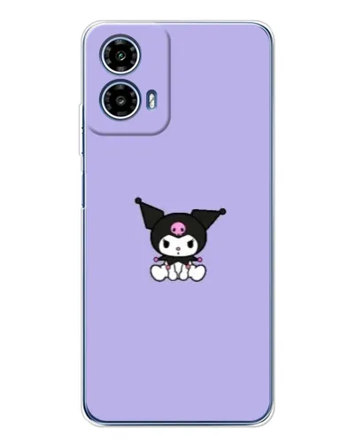 Чехол для Motorola Moto G35 с картинкой «Kuromi — фиолетовый минимализм»