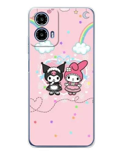 Чехол для Motorola Moto G35 с картинкой «My Melody и Kuromi»