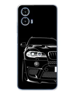 Чехол для Motorola Moto G35 с картинкой «Темный силуэт BMW»