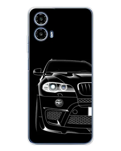 Чехол для Motorola Moto G35 с картинкой «Темный силуэт BMW»