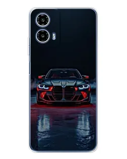 Чехол для Motorola Moto G35 с картинкой «BMW на мокрой дороге»