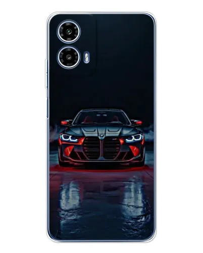 Чехол для Motorola Moto G35 с картинкой «BMW на мокрой дороге»