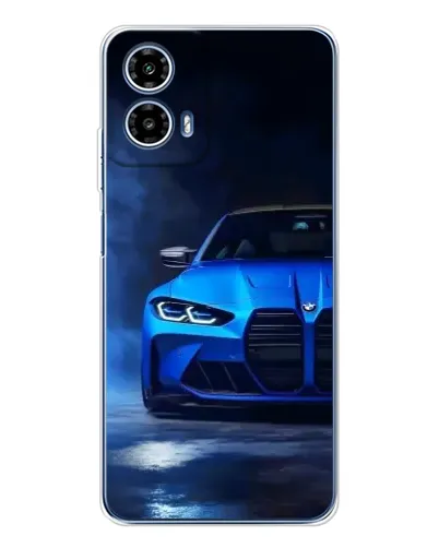 Чехол для Motorola Moto G35 с картинкой «Голубая BMW M4»