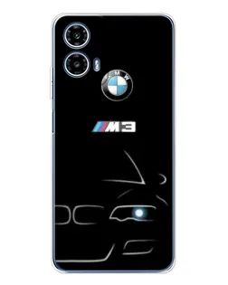 Чехол для Motorola Moto G35 с картинкой «Минималистичный принт BMW M3»
