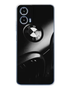Чехол для Motorola Moto G35 с картинкой «Эмблема BMW — макро»