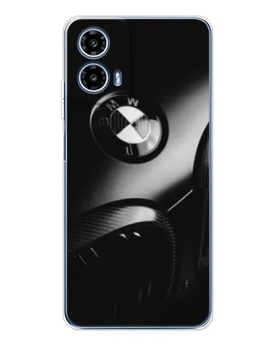 Чехол для Motorola Moto G35 с картинкой «Эмблема BMW — макро»