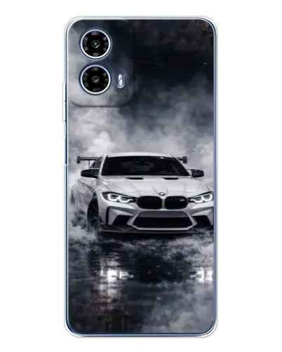 Чехол для Motorola Moto G35 с картинкой «BMW сквозь туман»